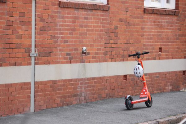 E-scooter at Teneriffe, Brisbane. Photo: ANDREW KACIMAIWAI
