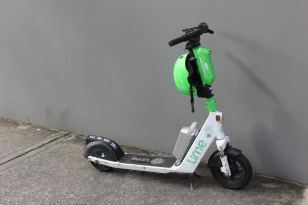 E-scooter at Teneriffe, Brisbane. Photo: ANDREW KACIMAIWAI