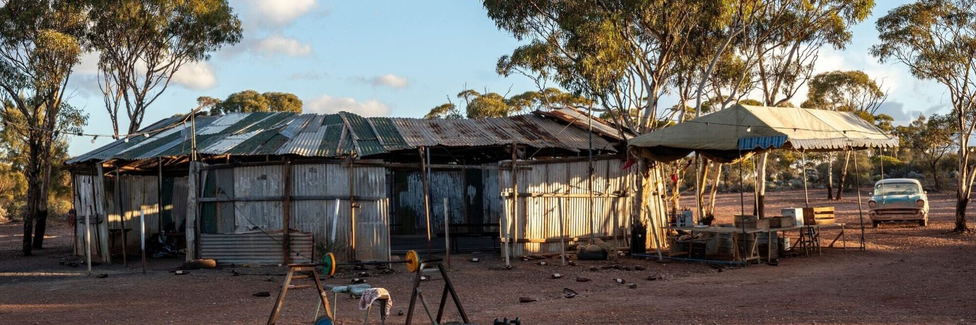 The two-up shed at Kalgoorlie, where Kid Snow was filmed. Photo: Screenwest