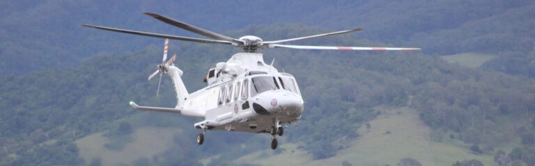 A Toll NSW Ambulance helicopter landing at Shoalhaven Airport. Photo courtesy ANDREW KA-CIMAIWAI
