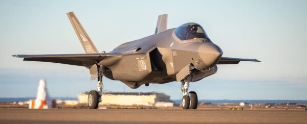 A Norwegian F-35 fighter jet prepares for take-off. Photo: Norwegian Air Force