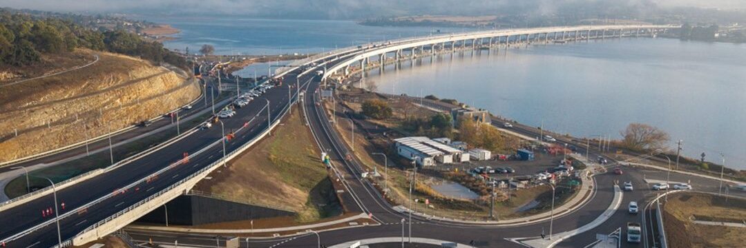 The new $786m Bridgewater Bridge over the River Derwent in Hobart. Photo: PM's office/Twitter (X)