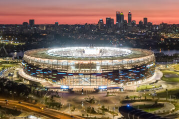 A record crowd turned up at Optus Stadium in Perth to watch the Lions open their Australian tour. Photo: supplied