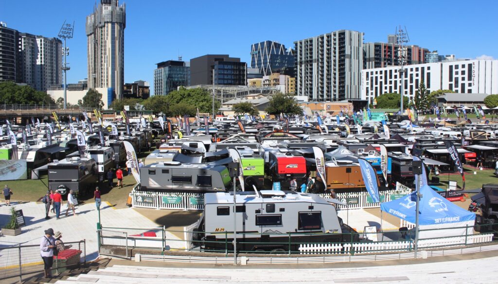 Day one of the 2025 Qld Caravan and Camping Supershow at the Brisbane Showgrounds. Photo: ANDREW KACIMAIWAI