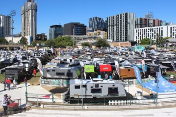 Day one of the 2025 Qld Caravan and Camping Supershow at the Brisbane Showgrounds. Photo: ANDREW KACIMAIWAI