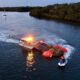 FILE: The Daisy May is refloated in the Caboolture River in September 2020. Photo: Maritime Safety Queensland