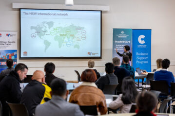 Senior export adviser Helen Chen runs the workshop on Monday. Photo: Cumberland City Council