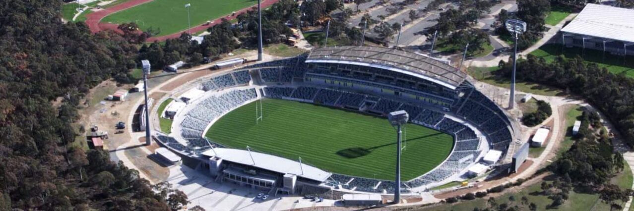 GIO Stadium in Canberra put up the full house sign for Wednesday's game. Photo: GIO Stadium