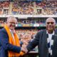 Prime ministers Anthony Albanese and Sitiveni Rabuka before the Wallabies-Fiji game in Newcastle on Sunday. Photo: @AlboMP/ X (twitter)