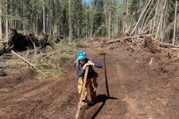 Qld firefighters on deployment in Canada in July-August 2024. Photo: Qld Fire Department