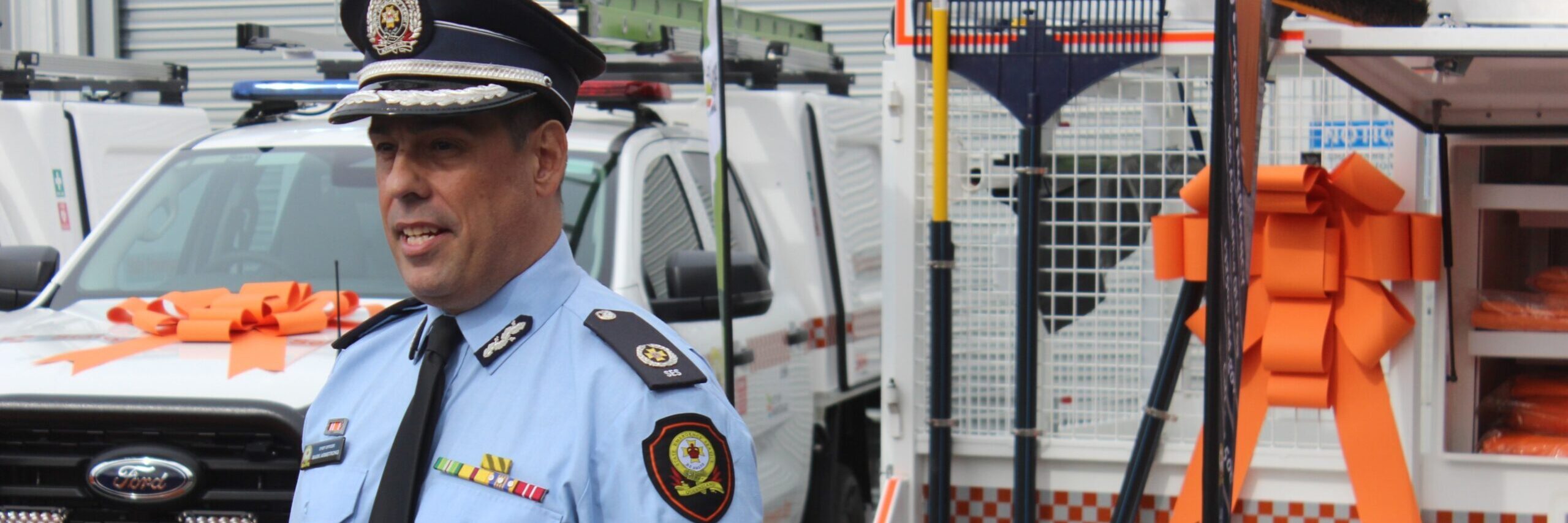Saturday, July 2026, 2025: Hand over of $500,000 in emergency response vehicles by Moreton Bay CC and Qld SES to Moreton Bay SES at Murrumba Downs. Photo: ANDREW KACIMAIWAI