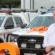 Saturday, July 2026, 2025: Hand over of $500,000 in emergency response vehicles by Moreton Bay CC and Qld SES to Moreton Bay SES at Murrumba Downs. Photo: ANDREW KACIMAIWAI