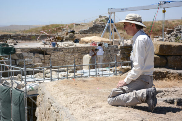 Prof Brian Rose at the ancient citadel of Gordion. Photo: Tom Stanley (Penn Museum)