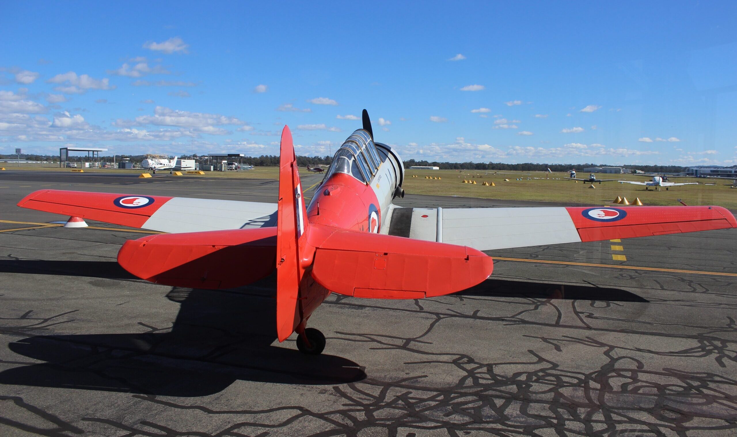 A RNZAF marked AT-^ Harvard at Archerfield Airport on Saturday, July 19,2005. Photo courtesy of ANDREW KACIMAIWAI