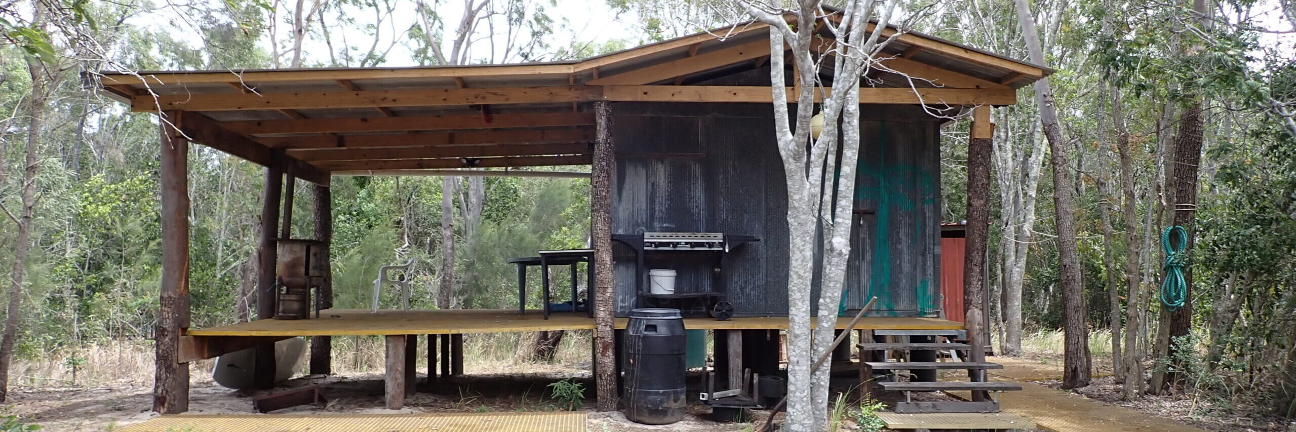 This hut was built illegally in a national park and will to be torn down. Photo: Qld Environment