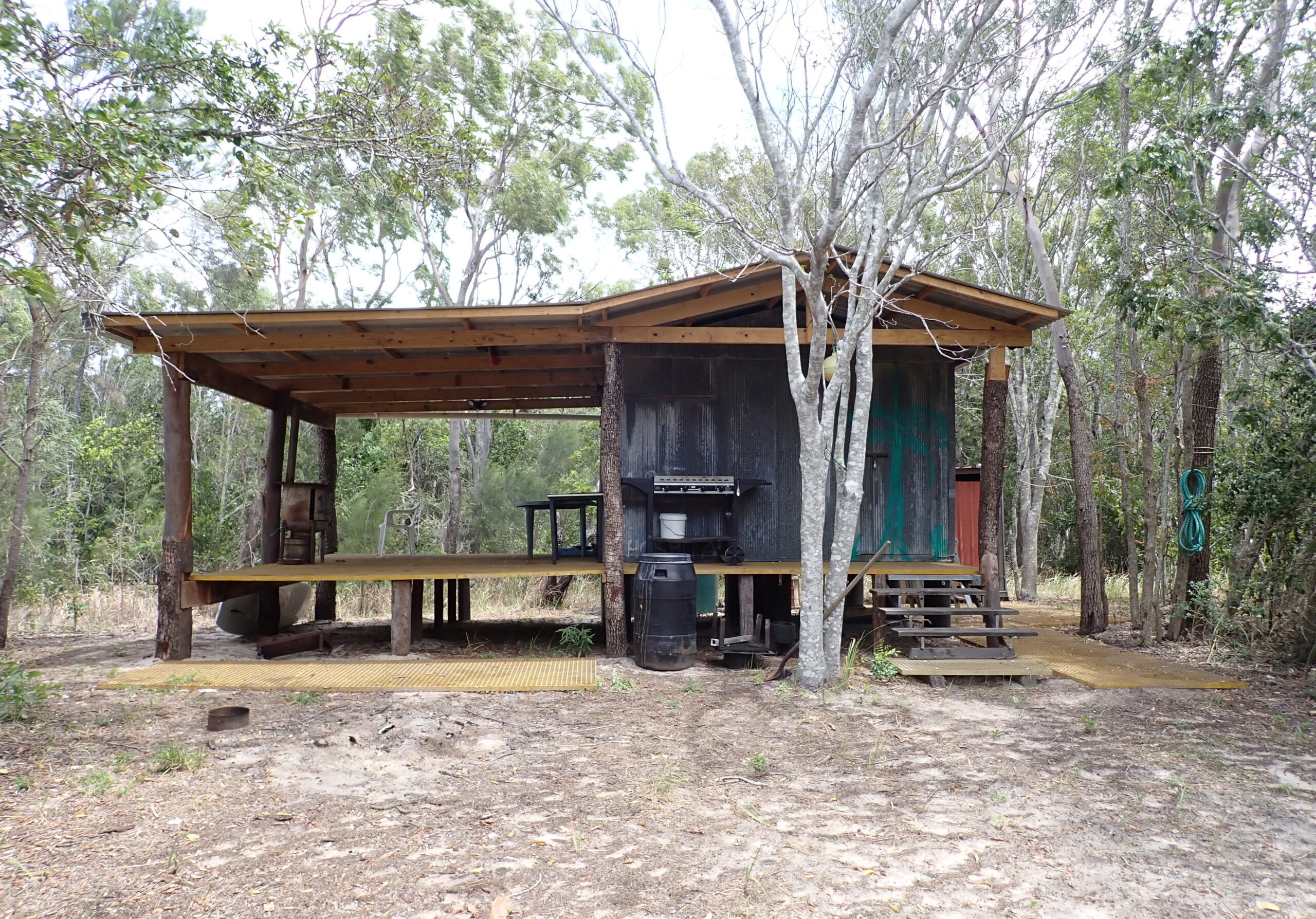 This hut was built illegally in a national park and will to be torn down. Photo: Qld Environment