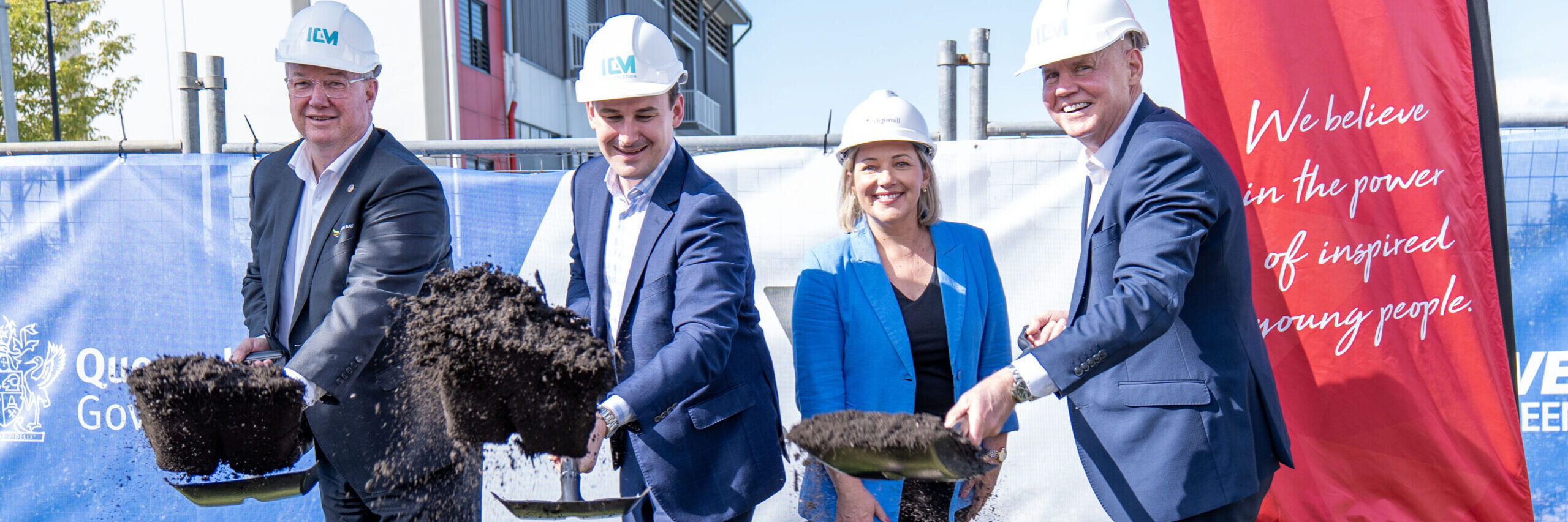 At the ceremony are (from left) Peter Flannery, Sam O’Connor, Jodie Shipway and Damian Foley. Photo supplied