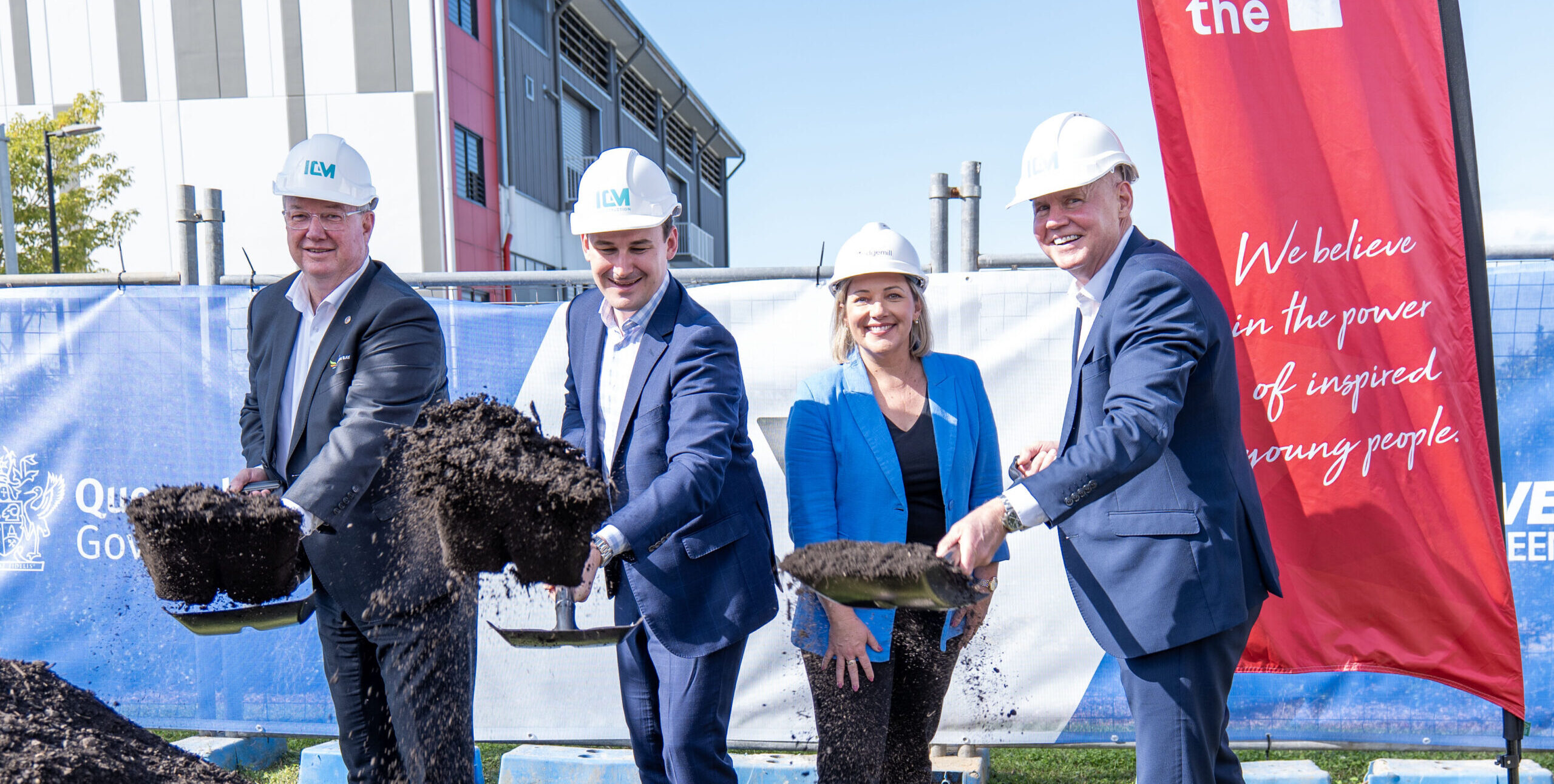 At the ceremony are (from left) Peter Flannery, Sam O’Connor, Jodie Shipway and Damian Foley. Photo supplied
