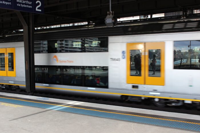 A Sydney Tangara train at Circular Quay