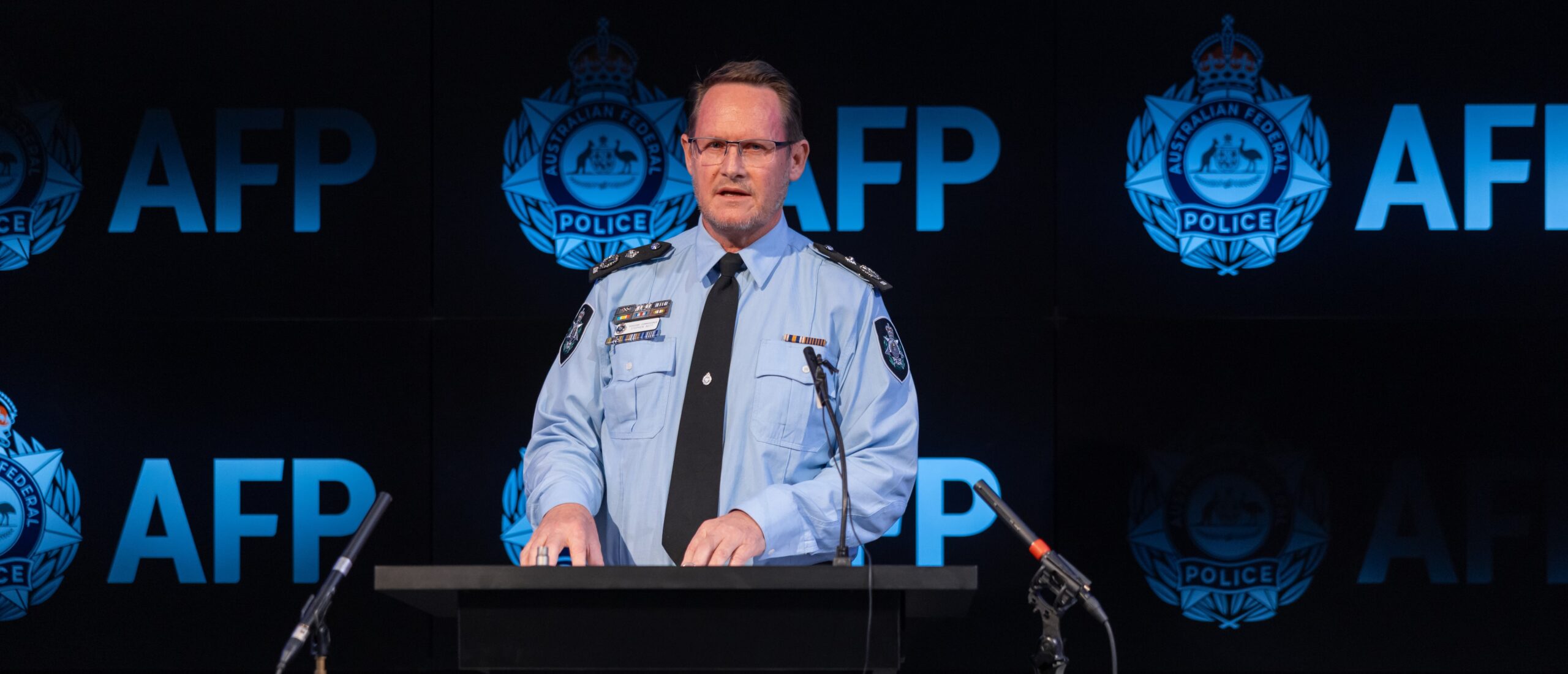 Assistant Commissioner Stephen Nutt briefs the media on the case on Monday, August 4, 2025. Photo: AFP