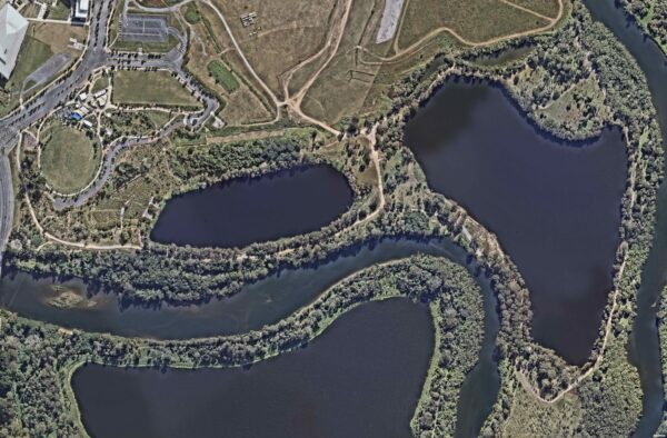 An aerial view of the Lakes Precinct. Photo: supplied