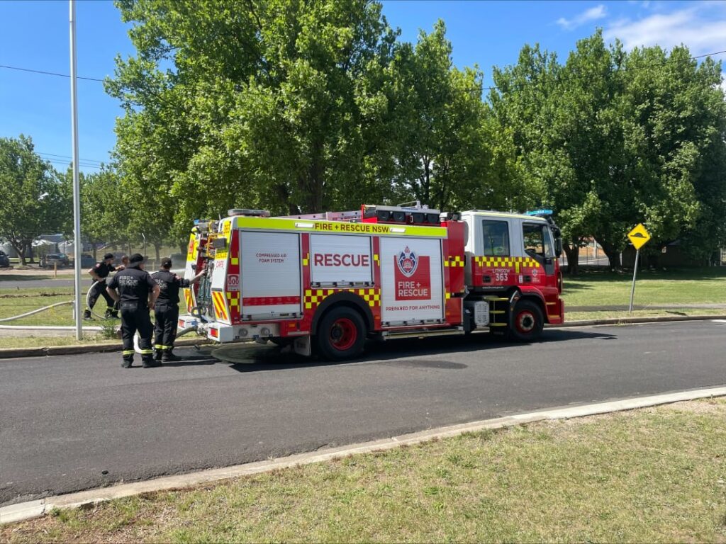 This Lithgow truck can tackle structural, chemical, petrol and grass fires using up to five times less water. Photo: Fire and Rescue NSW
