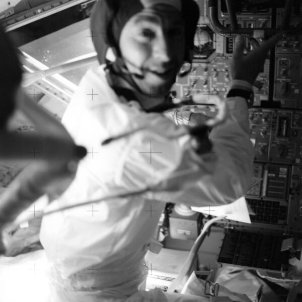 Lovell in the Apollo 13 lunar module. Photo: NASA