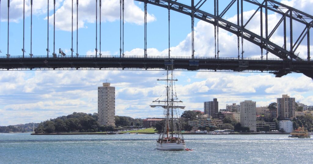 Land deals. Heading west and further into Sydney Harbour. Photo: ANDREW KACIMAIWAI