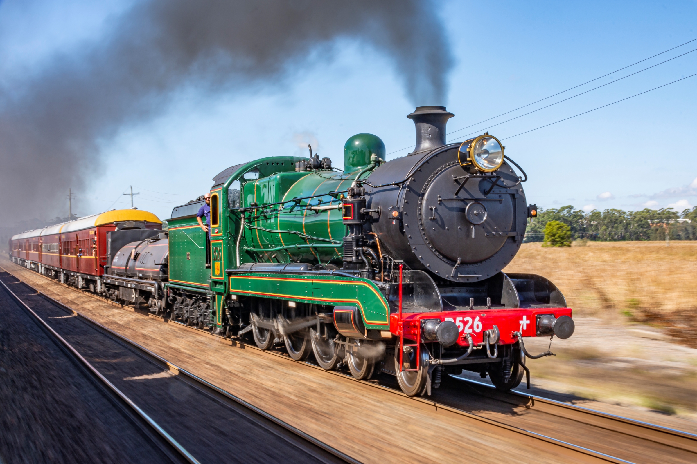 The 124-year-old steam locomotive 3001 that will be racing. Photo: Transport Heritage NSW