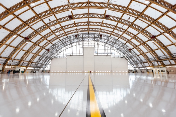 The new timber hanger can sway 300mm. Photo: Air NZ