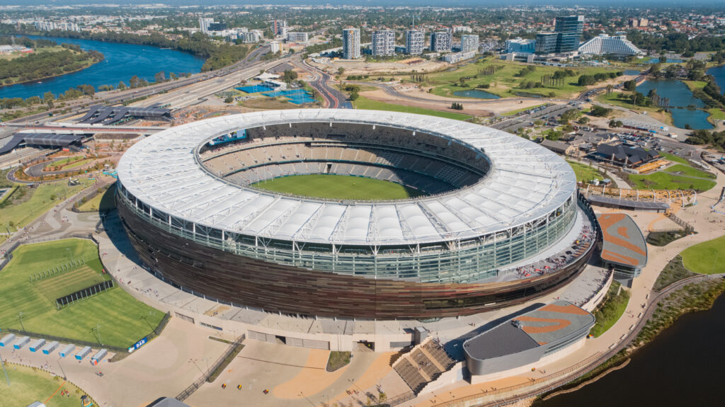 Optus stadium in Perth is to host the 2026 AFL Origin fixture; Photo: supplied