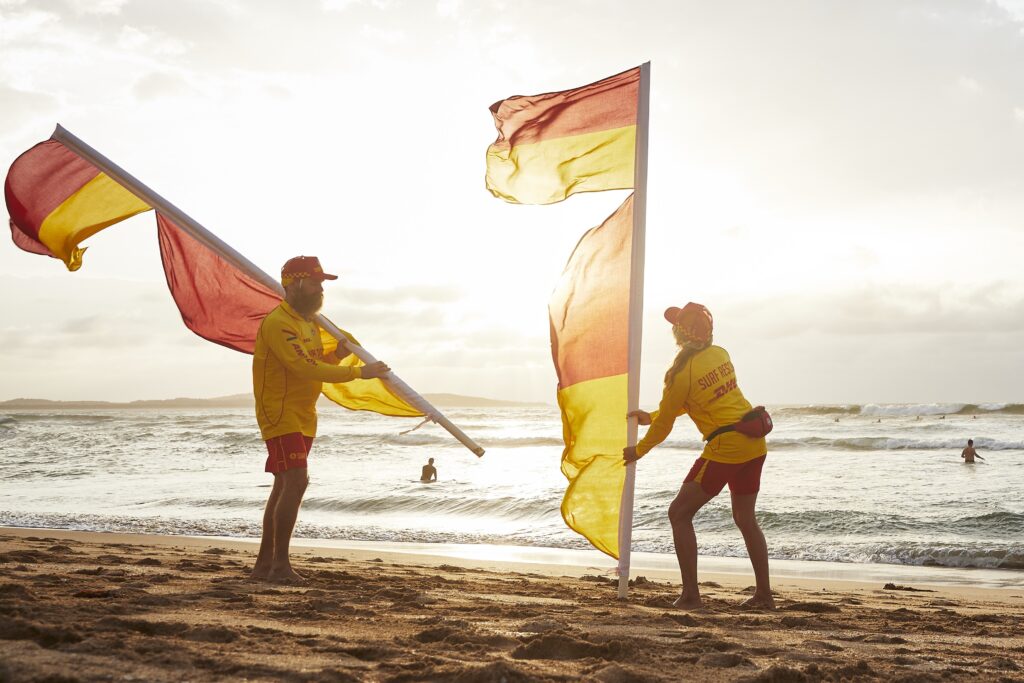 Beach safety ... swimmers are reminded to swim between the surf flags. Photo: supplied