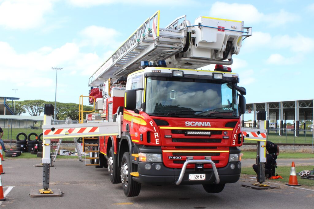 A Qld Fire and Rescue Truck (not a type 2). Photo: ANDREW KACIMAIWAI
