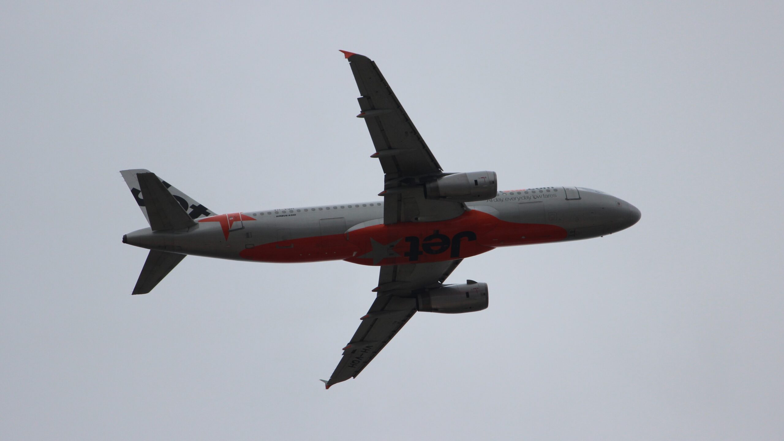 FILE .... Jetstar Airbus climbing out of Brisbane Airport. Photo: ANDREW KACIMAIWAI