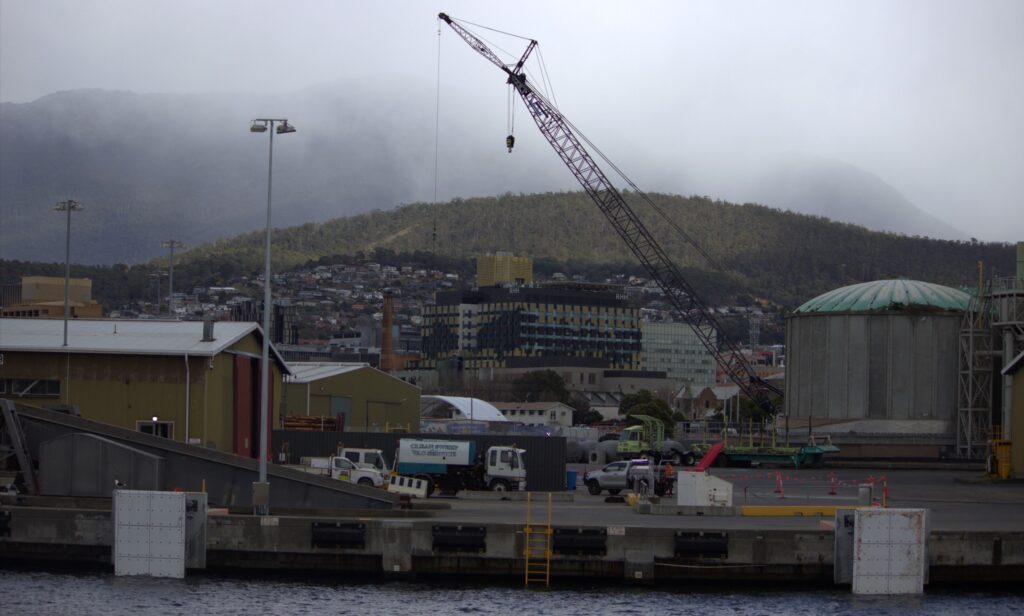 Macquarie Point in Hobart where the new stadium is to be built. Photo: ANDREW KACIMAIWAI