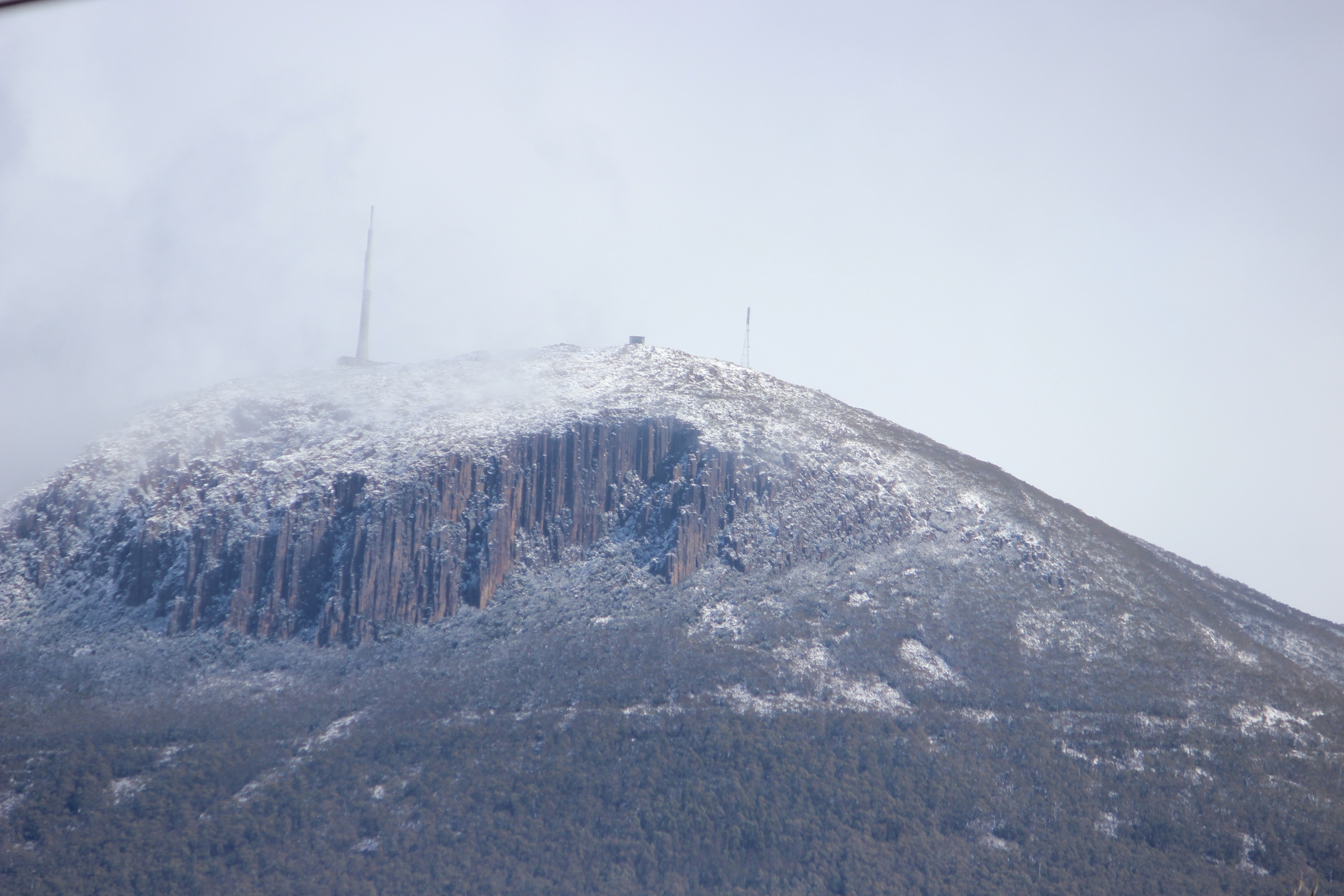 Tasmanian bushwalkers .... Mount Wellington overlooking Hobart.