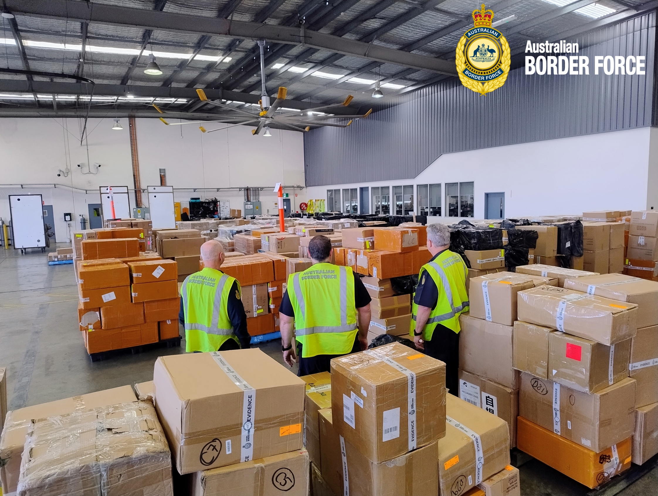 The tobacco haul now sitting in secure storage. Photo: ABF