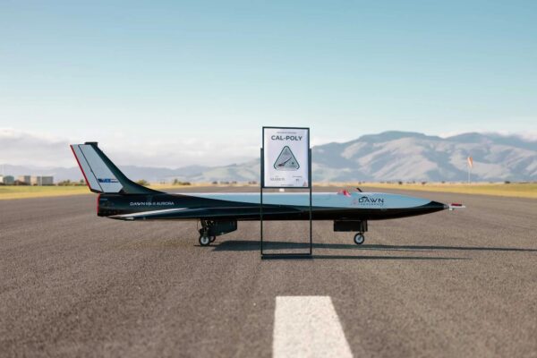 The Aurora II after its flight with the Cal-Poly payload at the Tawhaki airfield. Photo: Dawn Aerospace.