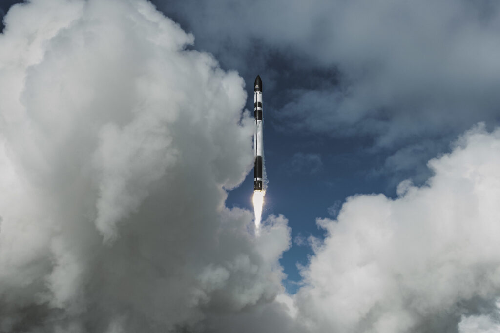 The 70th mission launch of an Electron rocket in August from Rocket Lab’s Mahia complex in New Zealand. Photo: Rocket Lab