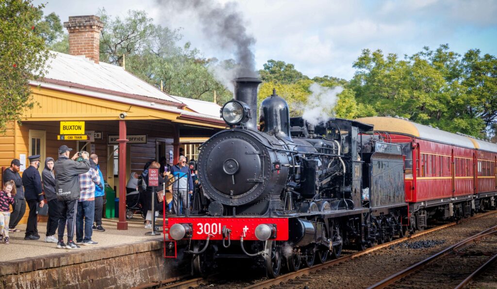 One of two steam locomotives that will drive side-by-side in Sydney, NSW, this weekend. Photo: Transport Heritage Expo