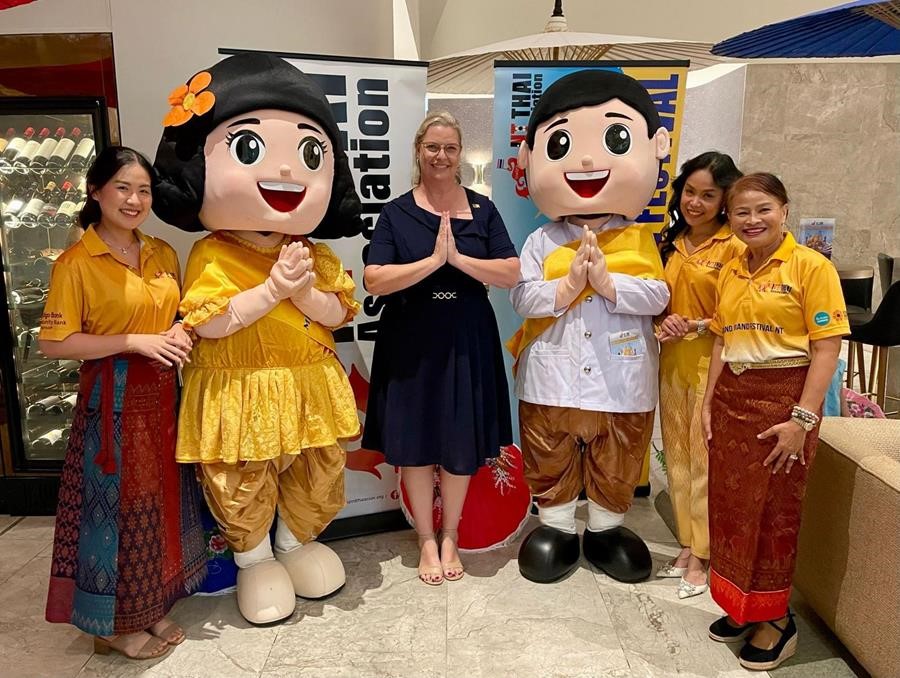 Airlinks ... Major Events and Tourism Minister Marie-Clare Boothby (centre) launches the 2025 Thailand Grand Festival 2025. Photo: supplied
