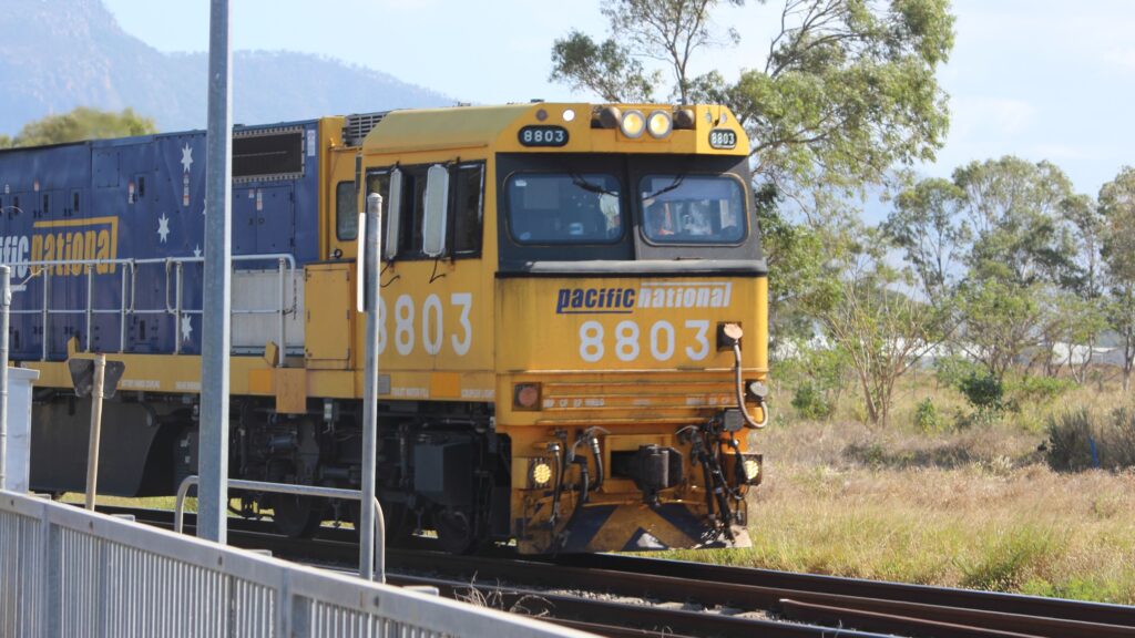 A coal train enters Townsville. Rail sleepers between Townsville and Cairns have been replaced. Photo: ANDREW KACIMAIWAI