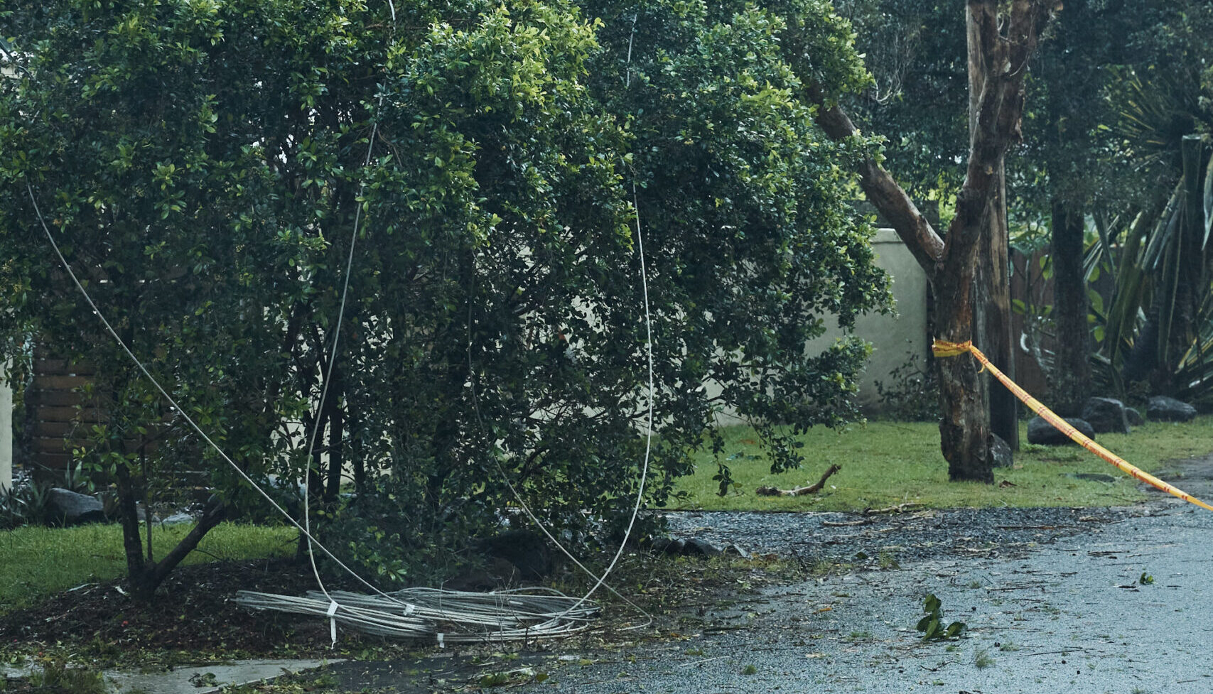 Storm ... Powerlines remain down to many parts of Moreton Bay, and elsewhere in south-east Queensland. Photo: Climate Council