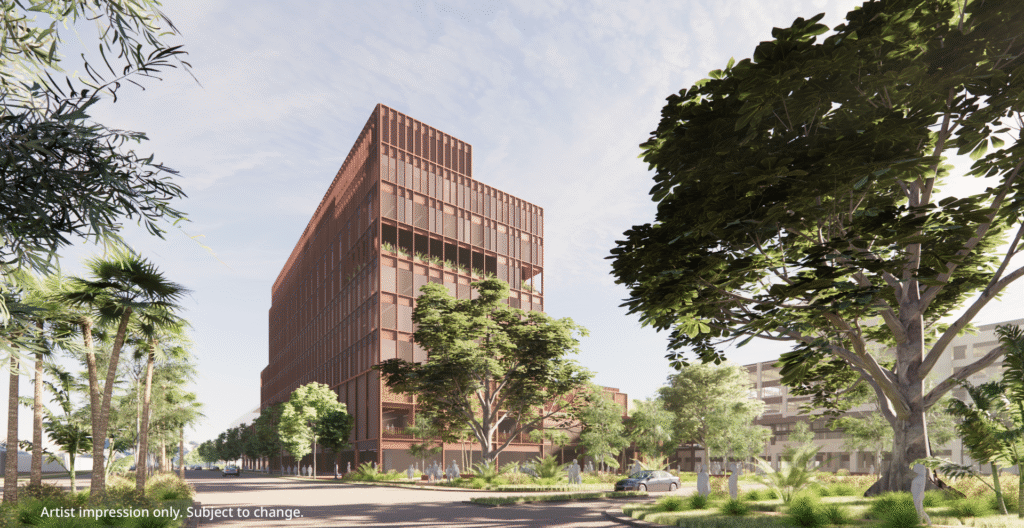 A drawing of what the new Redcliffe Hospital will look like (subject to change). Photo: supplied.