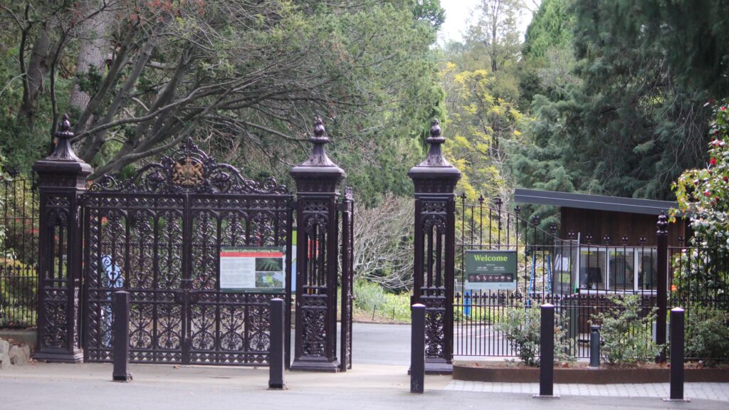 The main gate at the Tasmanian Botanic Gardens. Photo courtesy ANDREW KACIMAIWAI
