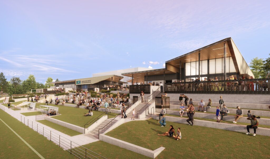 A render of what the new Caboolture clubhouse will look like. Image: Moreton Bay City Council