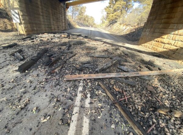 support ... Damaged roads and bridges in the Harcourt area. Photo: VicEmergency