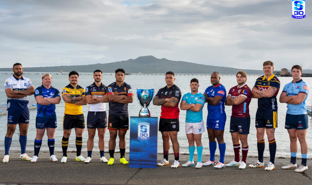 rule tweaks ... The teams at the 2026 launch held in Auckland, New Zealand. Photo: Super Rugby Pacific