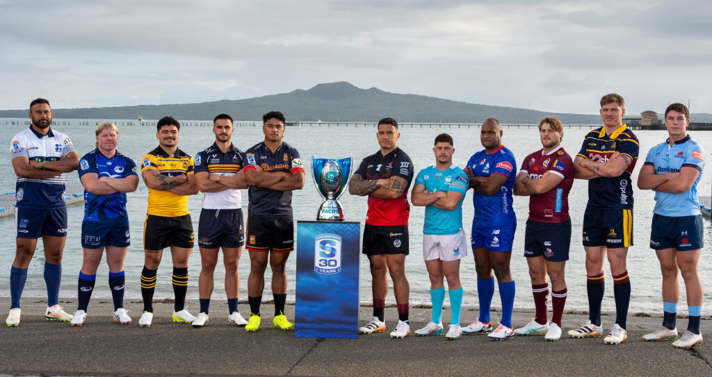 injury ... The teams at the 2026 launch held in Auckland, New Zealand. Photo: Super Rugby Pacific