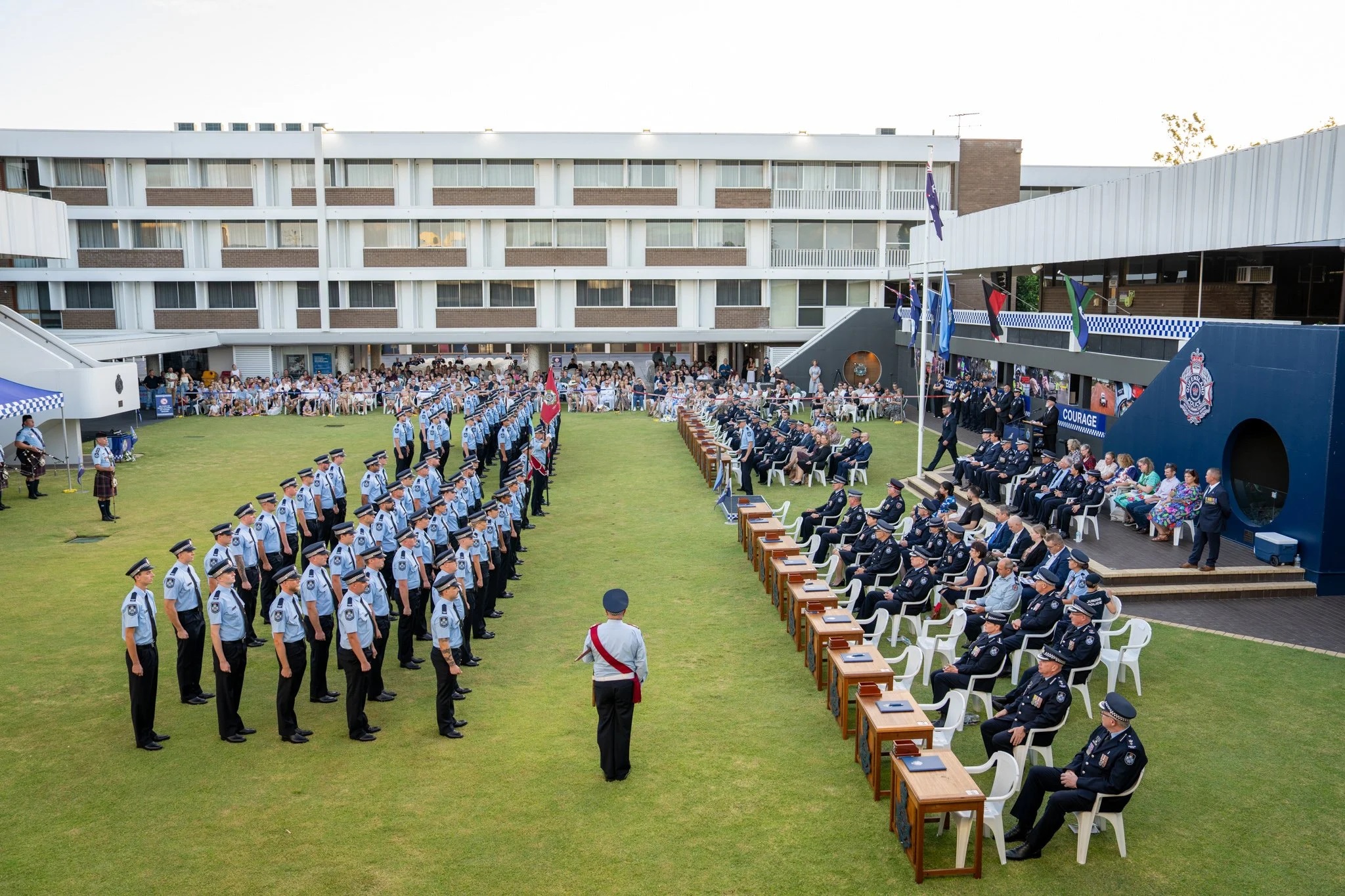 station ... Officers graduate at the academy in Brisbane. Photo: Qld Police Service.